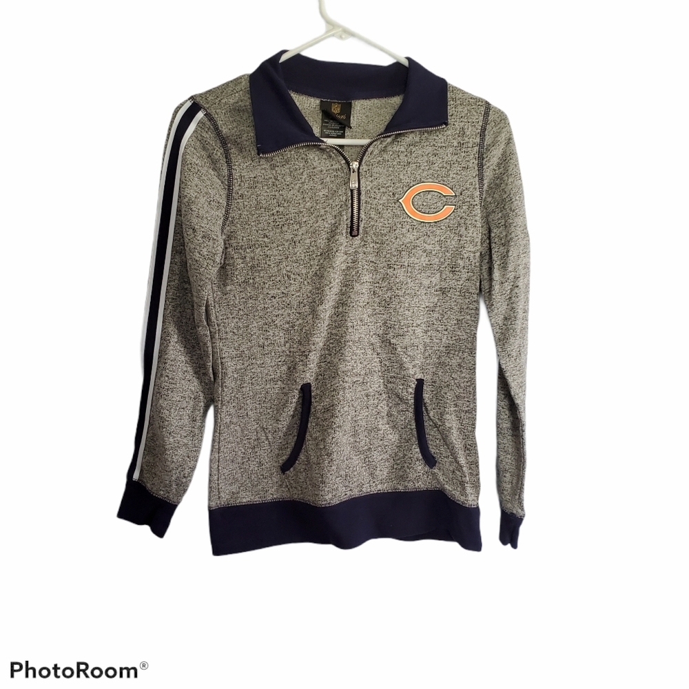 NFL Chicago Bears Juniors Quarter Zip Pullover Size Small